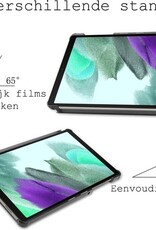 BASEY. Hoesje Geschikt voor Samsung Galaxy Tab A7 Lite Hoes Case Tablet Hoesje Tri-fold - Hoes Geschikt voor Samsung Tab A7 Lite Hoesje Hard Cover Bookcase Hoes - Grijs
