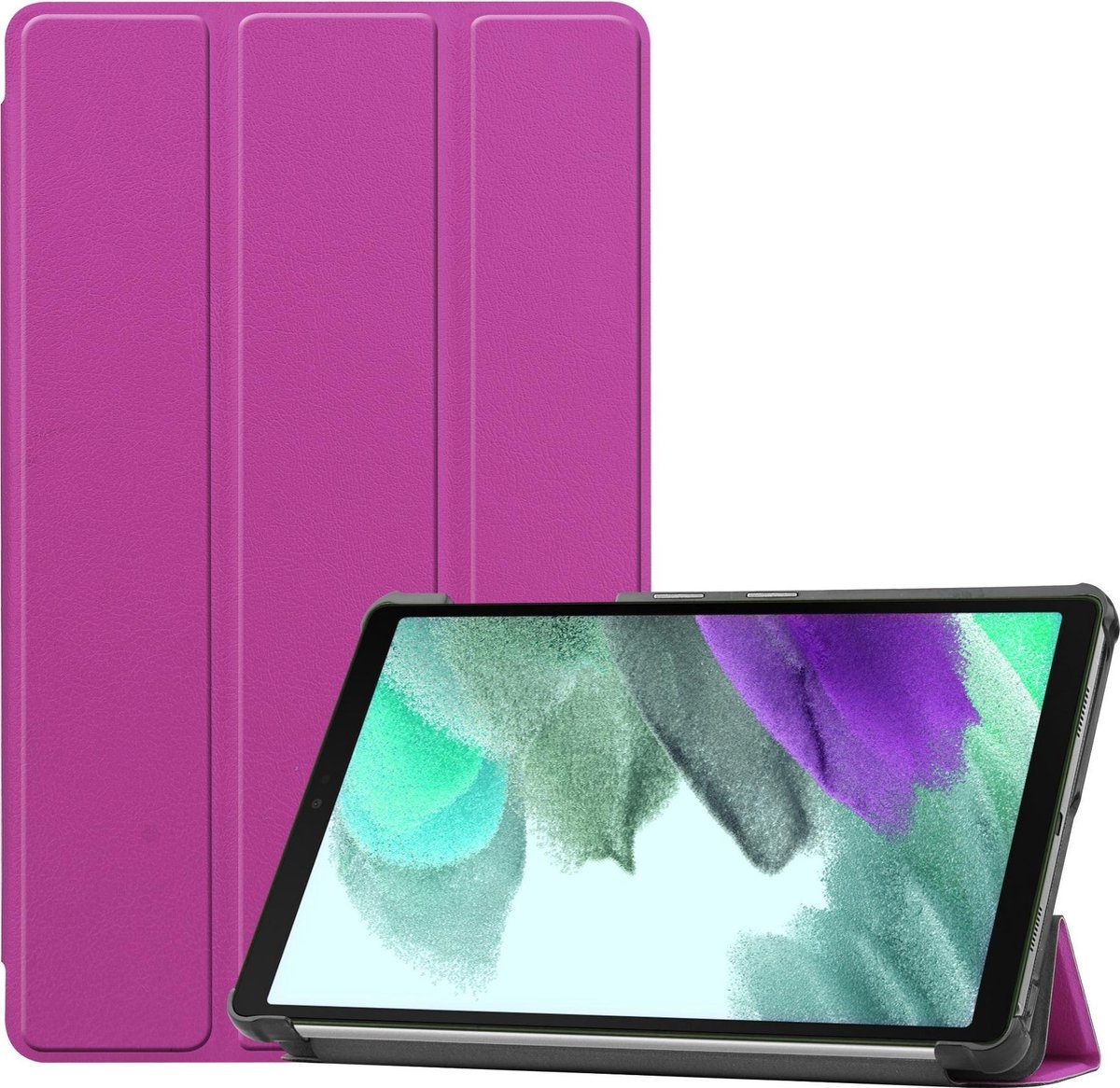BASEY. Hoesje Geschikt voor Samsung Galaxy Tab A7 Lite Hoes Case Tablet Hoesje Tri-fold - Hoes Geschikt voor Samsung Tab A7 Lite Hoesje Hard Cover Bookcase Hoes - Paars