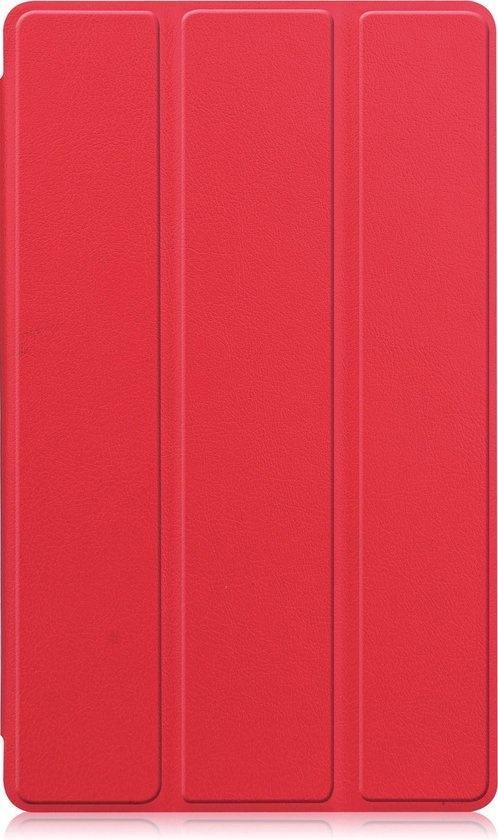 BASEY. Hoesje Geschikt voor Samsung Galaxy Tab A7 Lite Hoes Case Tablet Hoesje Tri-fold - Hoes Geschikt voor Samsung Tab A7 Lite Hoesje Hard Cover Bookcase Hoes - Rood