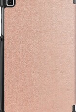 BASEY. Hoesje Geschikt voor Samsung Galaxy Tab A7 Lite Hoes Case Tablet Hoesje Tri-fold - Hoes Geschikt voor Samsung Tab A7 Lite Hoesje Hard Cover Bookcase Hoes - Rosé goud