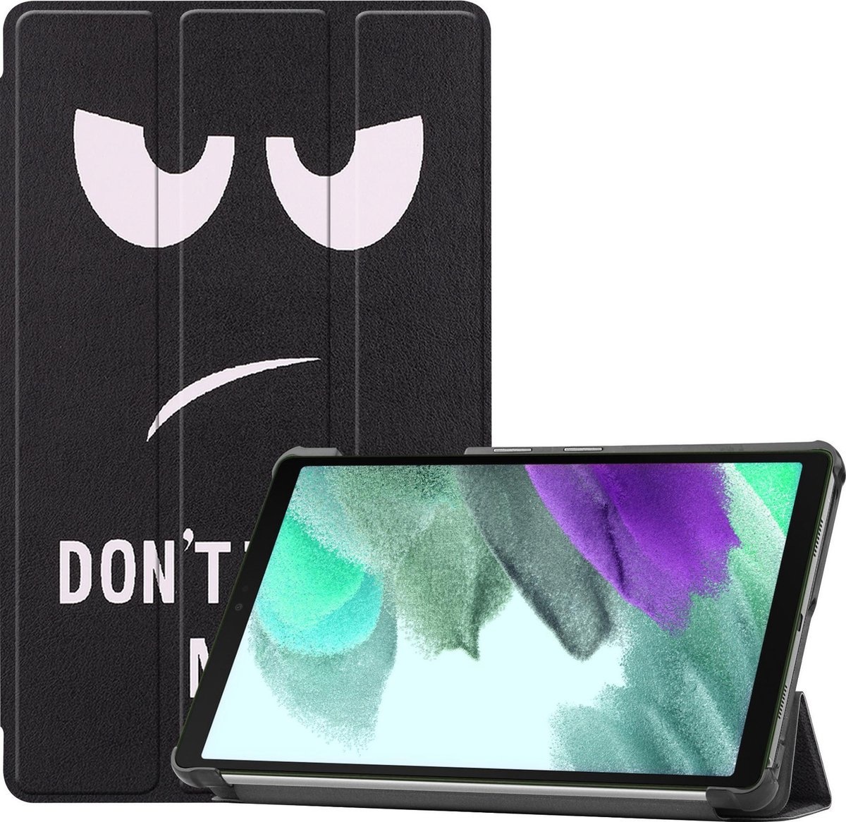 BASEY. Hoesje Geschikt voor Samsung Galaxy Tab A7 Lite Hoes Case Tablet Hoesje Tri-fold - Hoes Geschikt voor Samsung Tab A7 Lite Hoesje Hard Cover Bookcase Hoes - Don't Touch Me