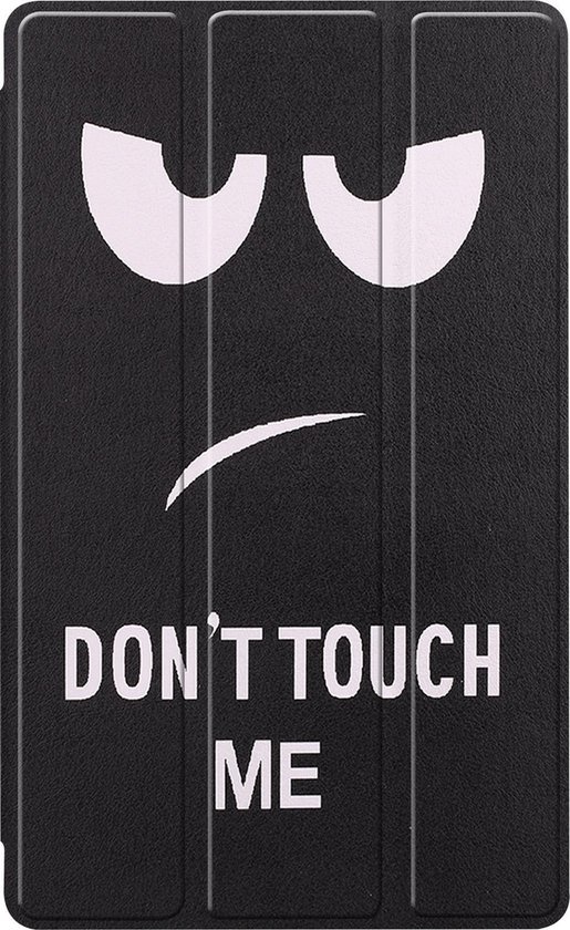 BASEY. Hoesje Geschikt voor Samsung Galaxy Tab A7 Lite Hoes Case Tablet Hoesje Tri-fold - Hoes Geschikt voor Samsung Tab A7 Lite Hoesje Hard Cover Bookcase Hoes - Don't Touch Me