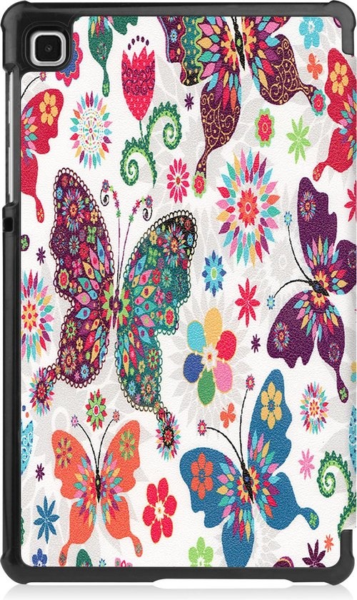 BASEY. Hoesje Geschikt voor Samsung Galaxy Tab A7 Lite Hoes Case Tablet Hoesje Tri-fold - Hoes Geschikt voor Samsung Tab A7 Lite Hoesje Hard Cover Bookcase Hoes - Vlinders