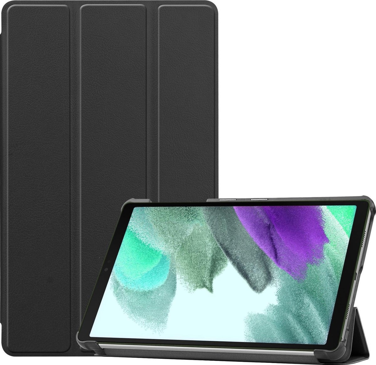 BASEY. Hoesje Geschikt voor Samsung Galaxy Tab A7 Lite Hoes Case Tablet Hoesje Tri-fold - Hoes Geschikt voor Samsung Tab A7 Lite Hoesje Hard Cover Bookcase Hoes - Zwart