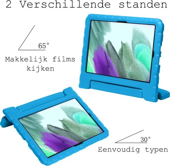 BASEY. Hoesje Geschikt voor Samsung Galaxy Tab A7 Lite Hoesje Kinder Hoes Shockproof Kinderhoes - Kindvriendelijk Hoesje Geschikt voor Samsung Tab A7 Lite Hoes Kids Case - Blauw