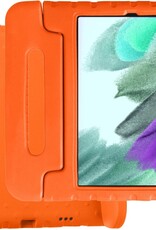 BASEY. Hoesje Geschikt voor Samsung Galaxy Tab A7 Lite Hoesje Kinder Hoes Shockproof Kinderhoes - Kindvriendelijk Hoesje Geschikt voor Samsung Tab A7 Lite Hoes Kids Case - Oranje
