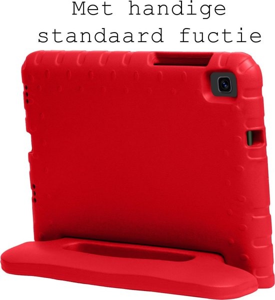 BASEY. Hoesje Geschikt voor Samsung Galaxy Tab A7 Lite Hoesje Kinder Hoes Shockproof Kinderhoes - Kindvriendelijk Hoesje Geschikt voor Samsung Tab A7 Lite Hoes Kids Case - Rood