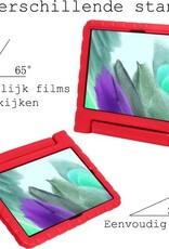 BASEY. Hoesje Geschikt voor Samsung Galaxy Tab A7 Lite Hoesje Kinder Hoes Shockproof Kinderhoes - Kindvriendelijk Hoesje Geschikt voor Samsung Tab A7 Lite Hoes Kids Case - Rood