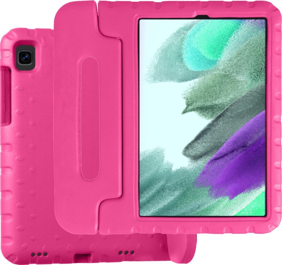 BASEY. Hoesje Geschikt voor Samsung Galaxy Tab A7 Lite Hoesje Kinder Hoes Shockproof Kinderhoes - Kindvriendelijk Hoesje Geschikt voor Samsung Tab A7 Lite Hoes Kids Case - Roze