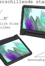 BASEY. Hoesje Geschikt voor Samsung Galaxy Tab A7 Lite Hoesje Kinder Hoes Shockproof Kinderhoes - Kindvriendelijk Hoesje Geschikt voor Samsung Tab A7 Lite Hoes Kids Case - Zwart