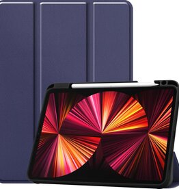 BASEY. BASEY. iPad Pro 11 inch (2021) Hoesje Met Apple Pencilhouder - Donkerblauw