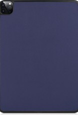 BASEY. Hoesje Geschikt voor iPad Pro 2021 (11 inch) Hoes Case Tablet Hoesje Tri-fold Met Uitsparing Geschikt voor Apple Pencil - Hoes Geschikt voor iPad Pro 11 inch (2021) Hoesje Hard Cover Bookcase Hoes - Donkerblauw