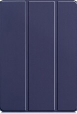 BASEY. Hoesje Geschikt voor iPad Pro 2021 (11 inch) Hoes Case Tablet Hoesje Tri-fold Met Uitsparing Geschikt voor Apple Pencil - Hoes Geschikt voor iPad Pro 11 inch (2021) Hoesje Hard Cover Bookcase Hoes - Donkerblauw