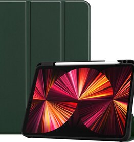 BASEY. BASEY. iPad Pro 11 inch (2021) Hoesje Met Apple Pencilhouder - Donkergroen