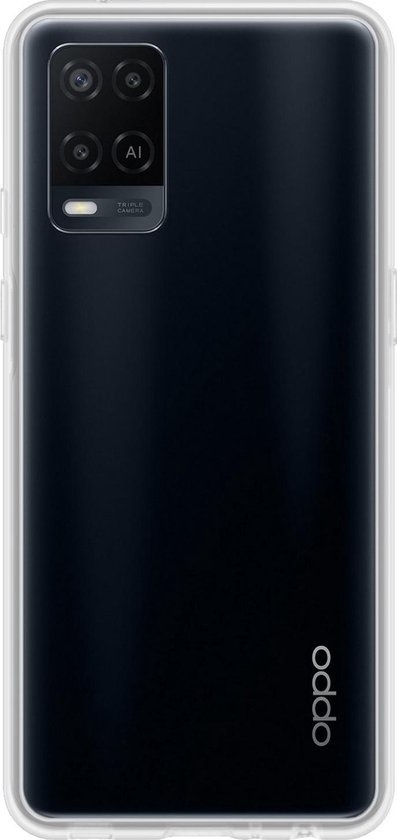 BASEY. Hoes Geschikt voor OPPO A54 Hoesje Siliconen Back Cover Case - Hoesje Geschikt voor OPPO A54 Hoes Cover Hoesje - Transparant