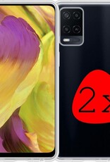 BASEY. Hoes Geschikt voor OPPO A54 Hoesje Siliconen Back Cover Case - Hoesje Geschikt voor OPPO A54 Hoes Cover Hoesje - Transparant - 2 Stuks