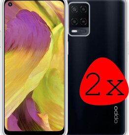 BASEY. BASEY. 2 PACK - Oppo A54 4G hoesje siliconen - Transparant