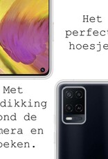 BASEY. Hoes Geschikt voor OPPO A54 Hoesje Siliconen Back Cover Case - Hoesje Geschikt voor OPPO A54 Hoes Cover Hoesje - Transparant - 2 Stuks