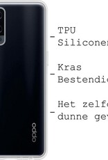 BASEY. Hoes Geschikt voor OPPO A54 Hoesje Siliconen Back Cover Case - Hoesje Geschikt voor OPPO A54 Hoes Cover Hoesje - Transparant - 2 Stuks