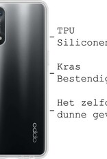 BASEY. Hoes Geschikt voor OPPO A54 5G Hoesje Siliconen Back Cover Case - Hoesje Geschikt voor OPPO A54 5G Hoes Cover Hoesje - Transparant