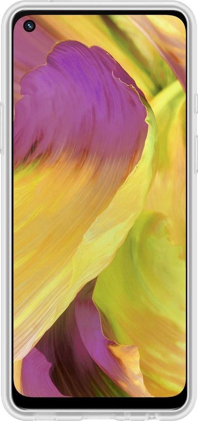 BASEY. Hoes Geschikt voor OPPO A54 5G Hoesje Siliconen Back Cover Case - Hoesje Geschikt voor OPPO A54 5G Hoes Cover Hoesje - Transparant - 2 Stuks