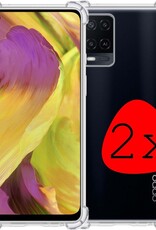 BASEY. Hoes Geschikt voor OPPO A54 Hoesje Shock Proof Case Hoes Siliconen - Hoesje Geschikt voor OPPO A54 Hoes Cover Shockproof - Transparant - 2 Stuks