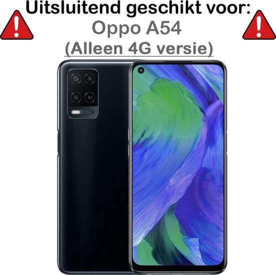 BASEY. Hoes Geschikt voor OPPO A54 Hoesje Shock Proof Case Hoes Siliconen - Hoesje Geschikt voor OPPO A54 Hoes Cover Shockproof - Transparant - 2 Stuks