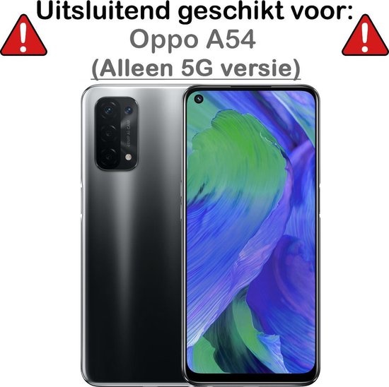 BASEY. Hoes Geschikt voor OPPO A54 5G Hoesje Shock Proof Case Hoes Siliconen - Hoesje Geschikt voor OPPO A54 5G Hoes Cover Shockproof - Transparant