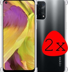 BASEY. BASEY. 2 PACK - Oppo A54 5G hoesje siliconen shockproof - Transparant