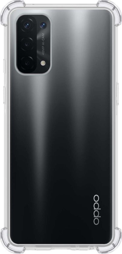 BASEY. Hoes Geschikt voor OPPO A54 5G Hoesje Shock Proof Case Hoes Siliconen - Hoesje Geschikt voor OPPO A54 5G Hoes Cover Shockproof - Transparant - 2 Stuks