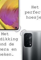 BASEY. Hoes Geschikt voor OPPO A54 5G Hoesje Shock Proof Case Hoes Siliconen - Hoesje Geschikt voor OPPO A54 5G Hoes Cover Shockproof - Transparant - 2 Stuks