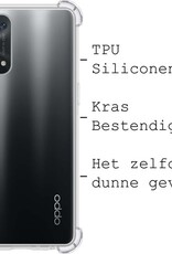 BASEY. Hoes Geschikt voor OPPO A54 5G Hoesje Shock Proof Case Hoes Siliconen - Hoesje Geschikt voor OPPO A54 5G Hoes Cover Shockproof - Transparant - 2 Stuks