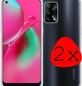 BASEY. BASEY. 2 PACK - Oppo A74 4G hoesje siliconen - Transparant