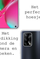 BASEY. Hoes Geschikt voor OPPO A74 4G Hoesje Siliconen Back Cover Case - Hoesje Geschikt voor OPPO A74 4G Hoes Cover Hoesje - Transparant - 2 Stuks