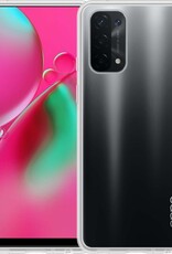 BASEY. Hoes Geschikt voor OPPO A74 5G Hoesje Siliconen Back Cover Case - Hoesje Geschikt voor OPPO A74 5G Hoes Cover Hoesje - Transparant