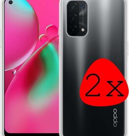 BASEY. BASEY. 2 PACK - Oppo A74 5G hoesje siliconen - Transparant