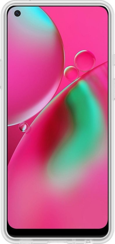 BASEY. Hoes Geschikt voor OPPO A74 5G Hoesje Siliconen Back Cover Case - Hoesje Geschikt voor OPPO A74 5G Hoes Cover Hoesje - Transparant - 2 Stuks