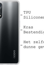 BASEY. Hoes Geschikt voor OPPO A74 5G Hoesje Siliconen Back Cover Case - Hoesje Geschikt voor OPPO A74 5G Hoes Cover Hoesje - Transparant - 2 Stuks