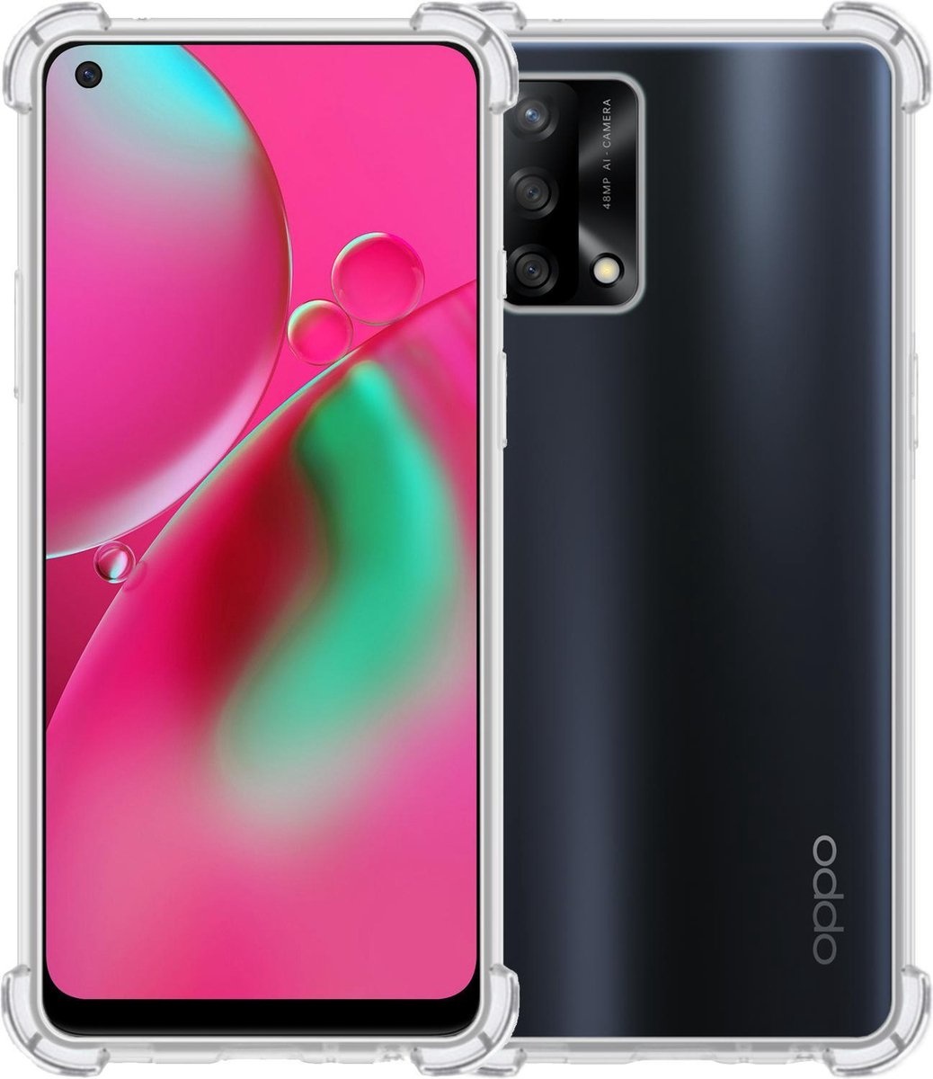 BASEY. Hoes Geschikt voor OPPO A74 4G Hoesje Shock Proof Case Hoes Siliconen - Hoesje Geschikt voor OPPO A74 4G Hoes Cover Shockproof - Transparant