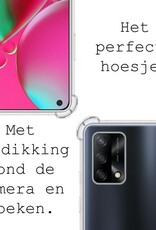BASEY. Hoes Geschikt voor OPPO A74 4G Hoesje Shock Proof Case Hoes Siliconen - Hoesje Geschikt voor OPPO A74 4G Hoes Cover Shockproof - Transparant