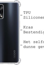 BASEY. Hoes Geschikt voor OPPO A74 4G Hoesje Shock Proof Case Hoes Siliconen - Hoesje Geschikt voor OPPO A74 4G Hoes Cover Shockproof - Transparant