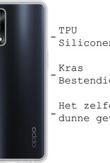 BASEY. Hoes Geschikt voor OPPO A74 4G Hoesje Shock Proof Case Hoes Siliconen - Hoesje Geschikt voor OPPO A74 4G Hoes Cover Shockproof - Transparant - 2 Stuks