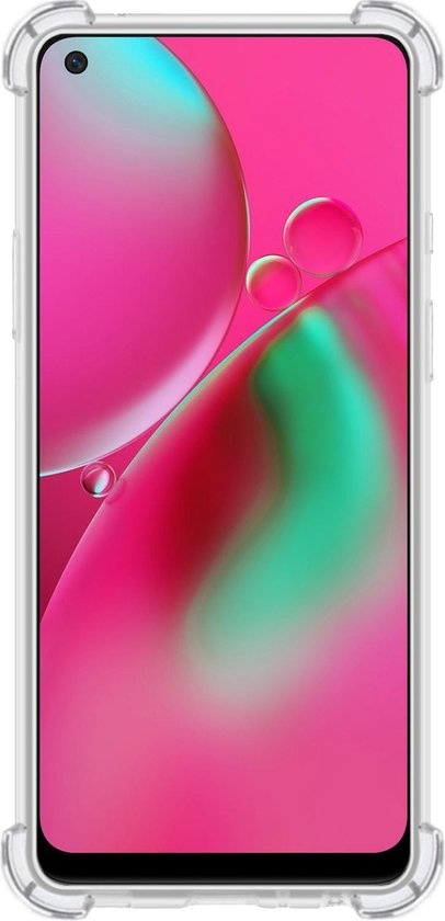 BASEY. Hoes Geschikt voor OPPO A74 5G Hoesje Shock Proof Case Hoes Siliconen - Hoesje Geschikt voor OPPO A74 5G Hoes Cover Shockproof - Transparant