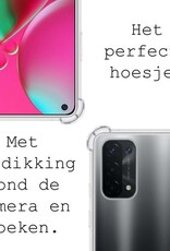 BASEY. Hoes Geschikt voor OPPO A74 5G Hoesje Shock Proof Case Hoes Siliconen - Hoesje Geschikt voor OPPO A74 5G Hoes Cover Shockproof - Transparant - 2 Stuks