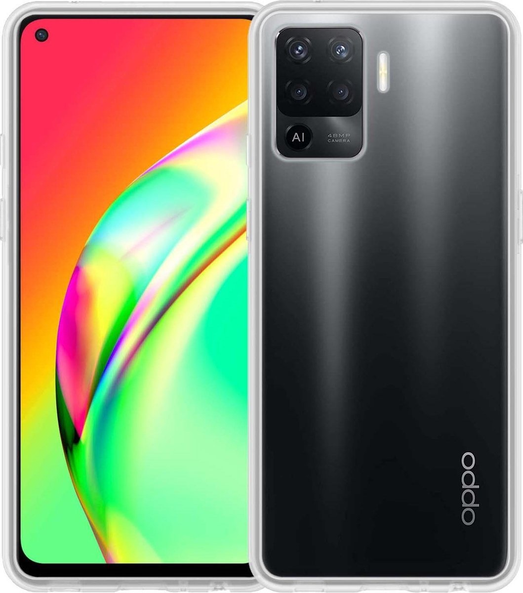 BASEY. Hoes Geschikt voor OPPO A94 Hoesje Siliconen Back Cover Case - Hoesje Geschikt voor OPPO A94 Hoes Cover Hoesje - Transparant