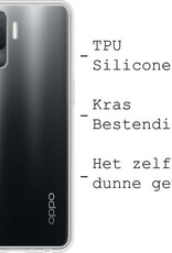 BASEY. Hoes Geschikt voor OPPO A94 Hoesje Siliconen Back Cover Case - Hoesje Geschikt voor OPPO A94 Hoes Cover Hoesje - Transparant - 2 Stuks
