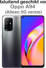 BASEY. Hoes Geschikt voor OPPO A94 5G Hoesje Siliconen Back Cover Case - Hoesje Geschikt voor OPPO A94 5G Hoes Cover Hoesje - Transparant