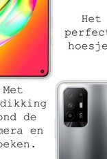 BASEY. Hoes Geschikt voor OPPO A94 5G Hoesje Siliconen Back Cover Case - Hoesje Geschikt voor OPPO A94 5G Hoes Cover Hoesje - Transparant - 2 Stuks