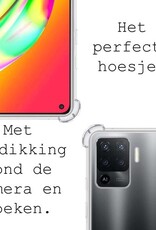 BASEY. Hoes Geschikt voor OPPO A94 Hoesje Shock Proof Case Hoes Siliconen - Hoesje Geschikt voor OPPO A94 Hoes Cover Shockproof - Transparant