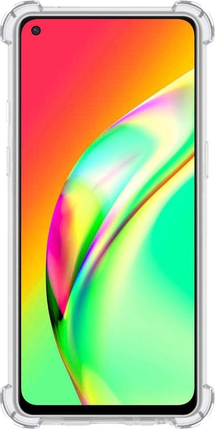 BASEY. Hoes Geschikt voor OPPO A94 Hoesje Shock Proof Case Hoes Siliconen - Hoesje Geschikt voor OPPO A94 Hoes Cover Shockproof - Transparant - 2 Stuks